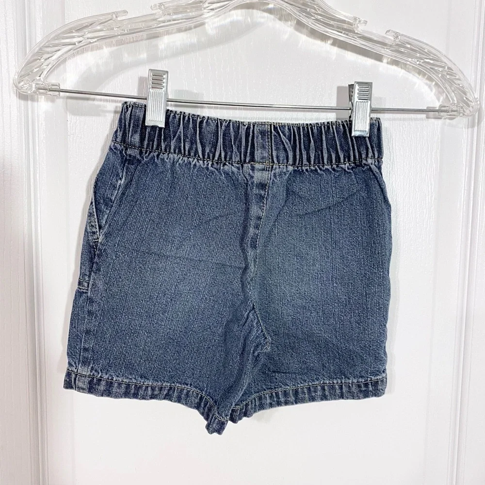 3 Pc Boy's 2T Clothing Lot Plaid Shirt Denim Shorts & New Disney Pixar Underwear